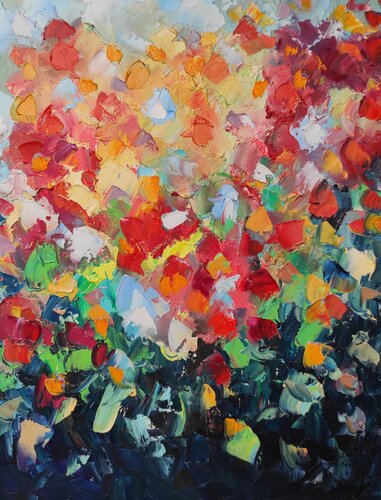 Poppies meadow by Maria Slynko, Painting for Sale on Singulart