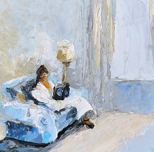 Cosy Evening van Maria Slynko, Schilderij te koop op Singulart