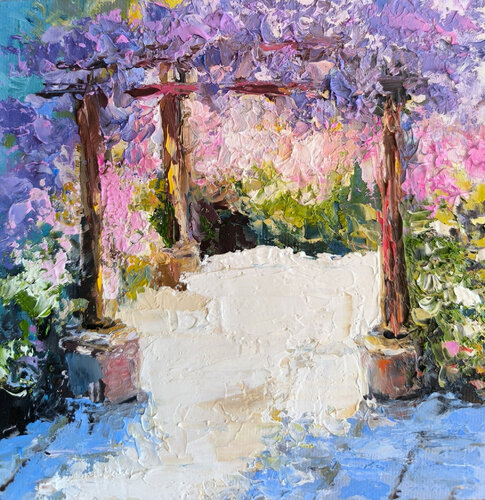 Bougainvillea di Maria Slynko, Pittura in vendita su Singulart