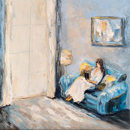 When a Woman Smiles de Maria Slynko, Pintura a la venta en Singulart