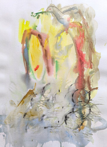 Woman and bird van Maria Slynko, Schilderij te koop op Singulart