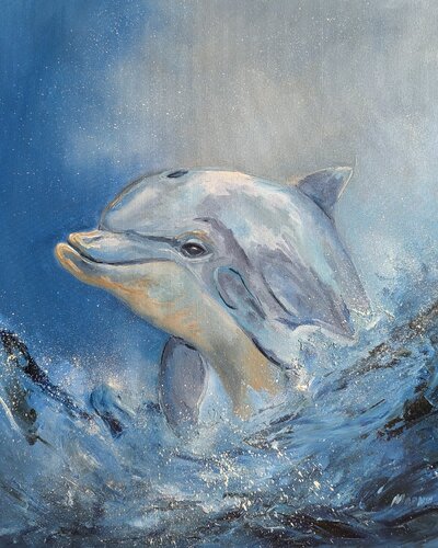 “Dolphin” di Maria Slynko, Pittura in vendita su Singulart