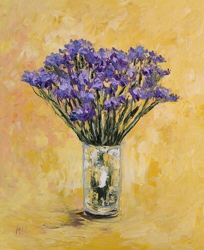 Sunlit Violet Bouquet von Maria Slynko, Malerei kaufen auf Singulart