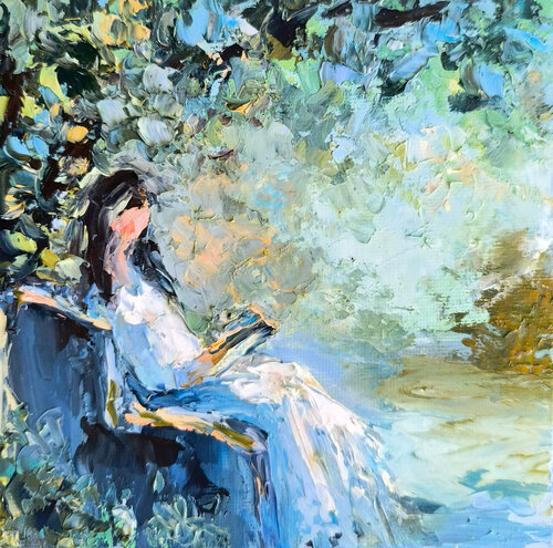 Summer Reading by Maria Slynko, Painting for Sale on Singulart