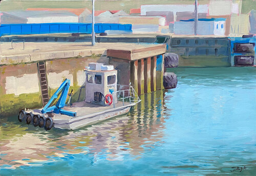 La barge van Anne JOLLY, Schilderij te koop op Singulart