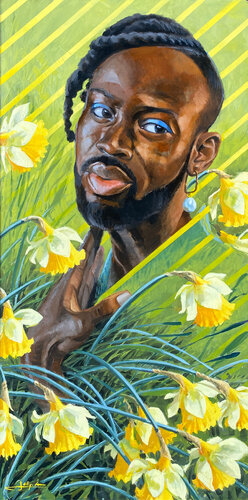 Narcissus Pseudonarcissus van Anne JOLLY, Schilderij te koop op Singulart