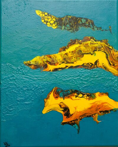 Sommertraum 6 van Waltraud Hubinger, Schilderij te koop op Singulart