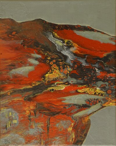 irgendwo - somewhere 6 di Waltraud Hubinger, Pittura in vendita su Singulart