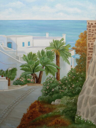 A Corner In San Jose by Angeles M. Pomata, Painting for Sale on Singulart