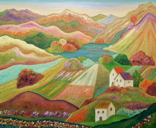 Warm Autumn par Angeles M. Pomata, Peinture en vente sur Singulart
