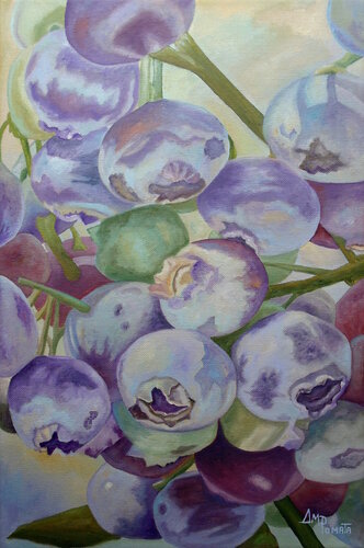 Blueberries di Angeles M. Pomata, Pittura in vendita su Singulart