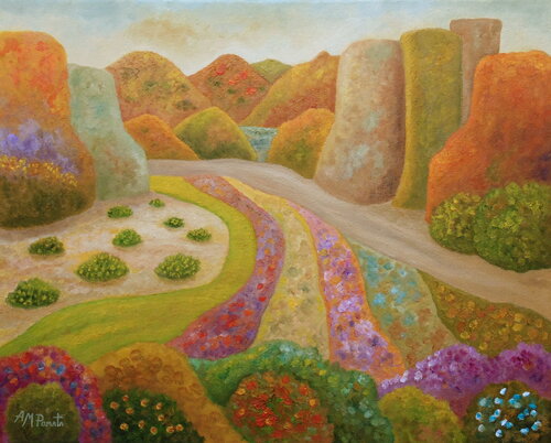 Red Buttes Walk di Angeles M. Pomata, Pittura in vendita su Singulart