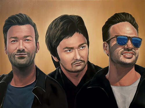 Family commission portrait van Elena Dmitrenko, Schilderij te koop op Singulart