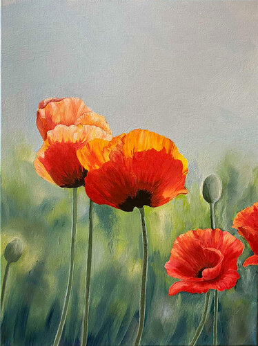 Poppy van Elena Dmitrenko, Schilderij te koop op Singulart