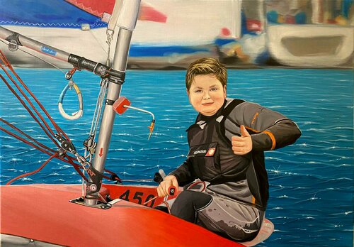 Commission portrait van Elena Dmitrenko, Schilderij te koop op Singulart