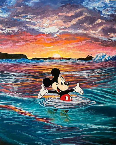 Mickey Holiday van Elena Dmitrenko, Schilderij te koop op Singulart
