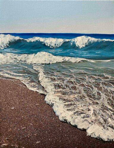 Morning at beach par Elena Dmitrenko, Peinture en vente sur Singulart