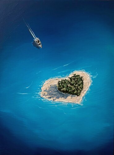 Love under ocean de Elena Dmitrenko, Pintura a la venta en Singulart