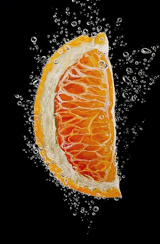 Orange slice di Elena Dmitrenko, Pittura in vendita su Singulart