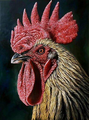 Rooster par Elena Dmitrenko, Peinture en vente sur Singulart