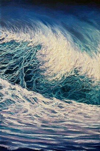Stormy Ocean / Wave di Elena Dmitrenko, Pittura in vendita su Singulart