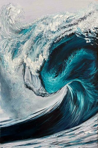 Oceanic wave von Elena Dmitrenko, Malerei kaufen auf Singulart