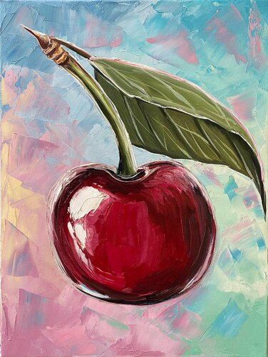 Bright Cherry di Elena Dmitrenko, Pittura in vendita su Singulart