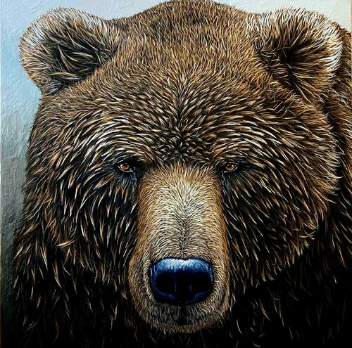 Brown bear von Elena Dmitrenko, Malerei kaufen auf Singulart