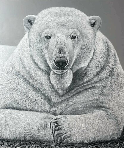 White Bear (COMMISSION) di Elena Dmitrenko, Pittura in vendita su Singulart