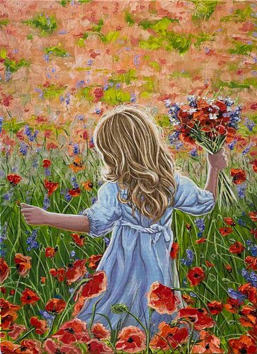 Escape to your own happiness di Elena Dmitrenko, Pittura in vendita su Singulart