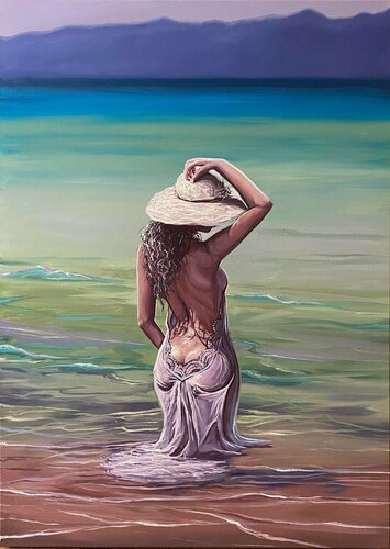 The moment of pleasure di Elena Dmitrenko, Pittura in vendita su Singulart