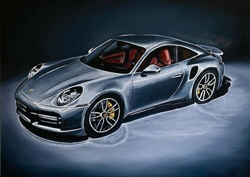Porsche 911 Turbo S par Elena Dmitrenko, Peinture en vente sur Singulart