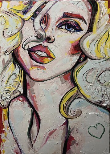 Blondy ( blonde girl ) van Elena Dmitrenko, Schilderij te koop op Singulart