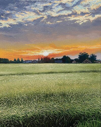 Speechless horizon ( commission painting) di Elena Dmitrenko, Pittura in vendita su Singulart