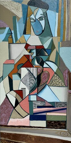Selfie in the Mirror ( Selfportrait) di Elena Dmitrenko, Pittura in vendita su Singulart