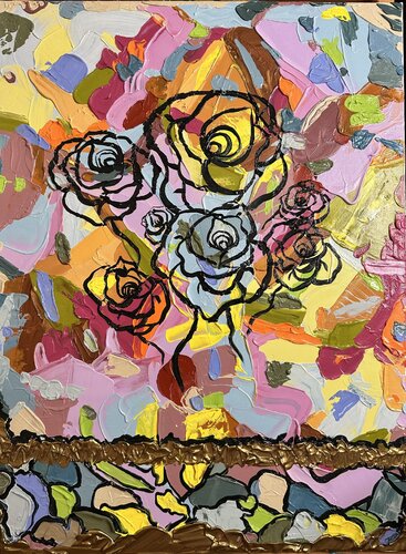 Rose garden di Elena Dmitrenko, Pittura in vendita su Singulart