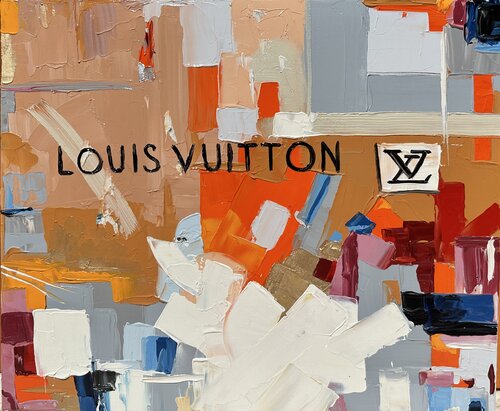 Loui Vuitton Abstraction par Elena Dmitrenko, Peinture en vente sur Singulart