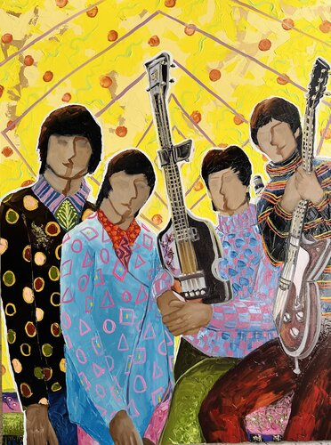 Beatles portrait pop art di Elena Dmitrenko, Pittura in vendita su Singulart