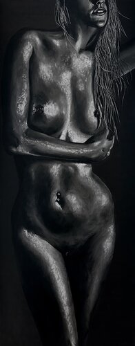 Silver shining ( Nu / nude) van Elena Dmitrenko, Schilderij te koop op Singulart