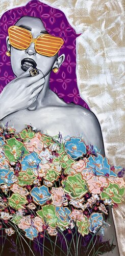 Behind the true colours (Selfportrait) di Elena Dmitrenko, Pittura in vendita su Singulart