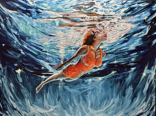 Following light ( self portrait) von Elena Dmitrenko, Malerei kaufen auf Singulart