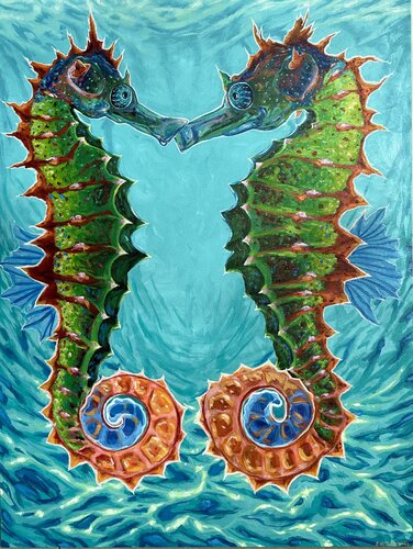 Seahorses von Elena Dmitrenko, Malerei kaufen auf Singulart