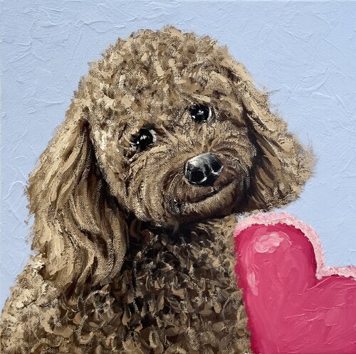 Toy Poodle par Elena Dmitrenko, Peinture en vente sur Singulart