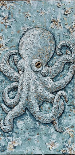 Golden Eye ( octopus) von Elena Dmitrenko, Malerei kaufen auf Singulart