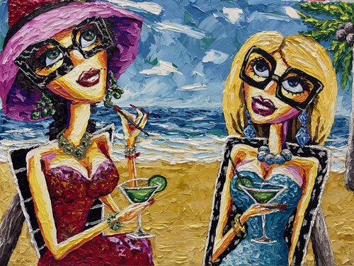 Cocktails & Sunshine von Elena Dmitrenko, Malerei kaufen auf Singulart