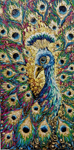 Peacock di Elena Dmitrenko, Pittura in vendita su Singulart
