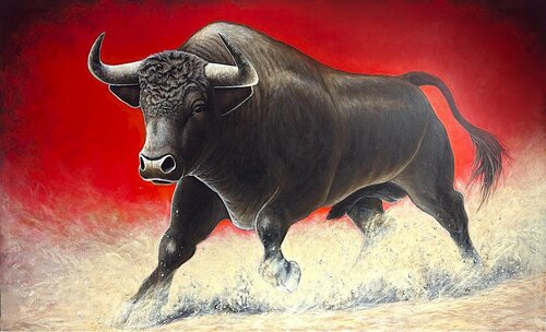 Bull par Elena Dmitrenko, Peinture en vente sur Singulart