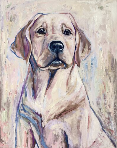 Golden Retriever van Elena Dmitrenko, Schilderij te koop op Singulart