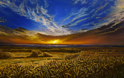 Fields of Gold van Elena Dmitrenko, Schilderij te koop op Singulart