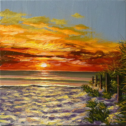 Sunset of my heart van Elena Dmitrenko, Schilderij te koop op Singulart
